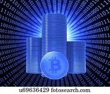 Bitcoins, conceptual artwork