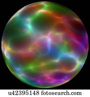 Multicoloured sphere, artwork