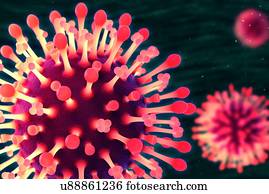 vírus gripe, partículas, artwork