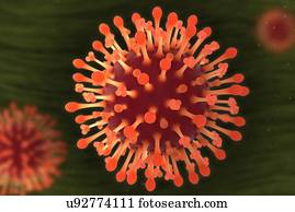 vírus gripe, partículas, artwork