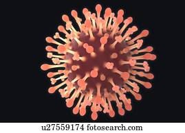 vírus gripe, partículas, artwork