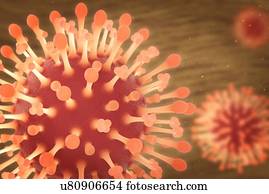 vírus gripe, partículas, artwork