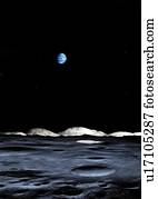 Crater at the lunar south pole