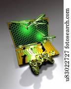 zangão, conflito, conceito, artwork