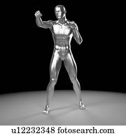 pessoa, boxe, artwork