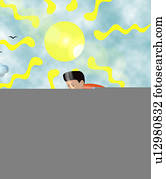 Business man carrying documents