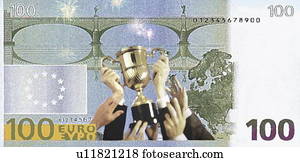 sieg, becher, auf, a, 100, euroschein sieg, becher, auf, a, 100, euroschein