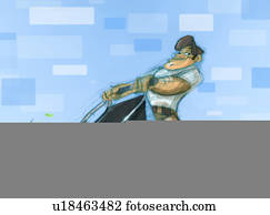 mowing homem, gramado