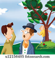 dois homens, falando, parque