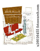 Couple relaxing in a room Couple relaxing in a room