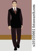 Portrait of a businessman walking Portrait of a businessman walking