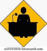 Businessman sitting at a desk