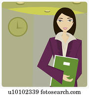 Portrait of a businesswoman holding a file