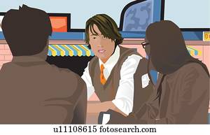 Business people on a lunch break