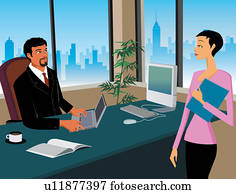 Business people working in office