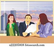 Business people working in office