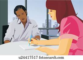 Business people working together in office