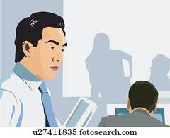 Businessman in office