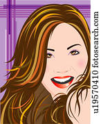 Close-up of a happy woman. Close-up of a happy woman.