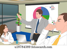 pessoas, trabalhando, em, um, escritório.