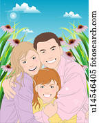 Portrait of a happy family. Portrait of a happy family.