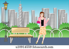 View of a woman standing.