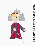 A king begging for money