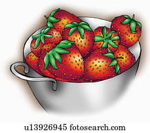 Fresh strawberries in a bowl