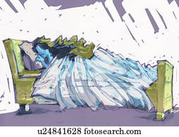 Woman in bed sleeping