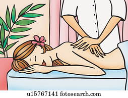 Woman receiving a massage Woman receiving a massage