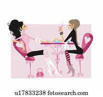 mulher, obtendo, pregos, feito dentro, prego, salão