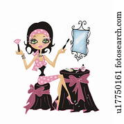 אישה, לשים איפור