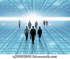 Digital composite of professionals