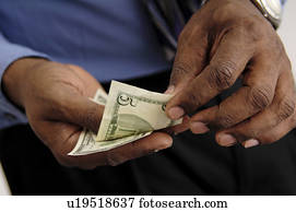Businessman holding money
