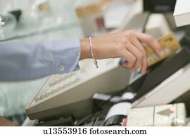 Swiping credit/debit card, Vancouver, B.C.