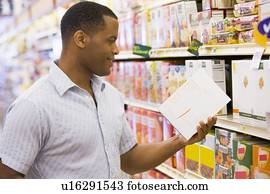 איש, קניות, ב, מכולת