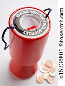 Collection Container And Coins