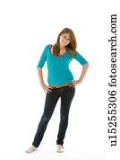 Full Length Portrait Of Teenage Girl