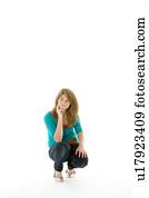 Full Length Portrait Of Teenage Girl