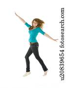 Full Length Portrait Of Teenage Girl