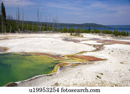 Abyss Pool, West Thumb Geyser Basin, Yellowstone Lake, Yellowstone National Park, Wyoming, USA