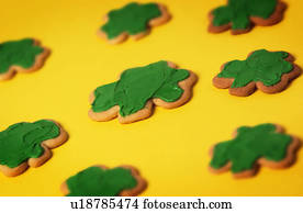 shamrock, biscoito, padrão