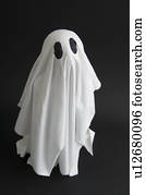 criança, em, traje fantasma