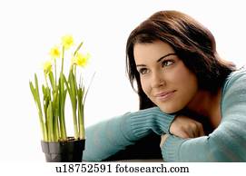 Young girl w/Flower, Regina, Saskatchewan