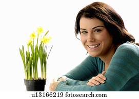 Young girl w/Flower, Regina, Saskatchewan