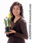 Young girl w/Flower, Regina, Saskatchewan