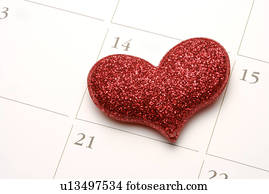 Close Up of Calendar on Valentines Stock Image u16816523 Fotosearch