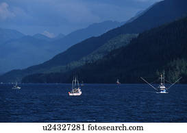 gillnetter strait salmon johnstone trollers vancouver columbia british canada island fotosearch