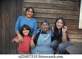 família, pessoas, crianças, chile, três, mapuche, chol