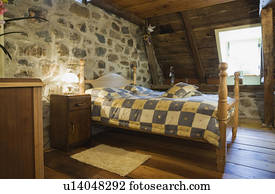 Tisch, stühle, und, einrichtung, in, dass, esszimmer, von, ein, alt